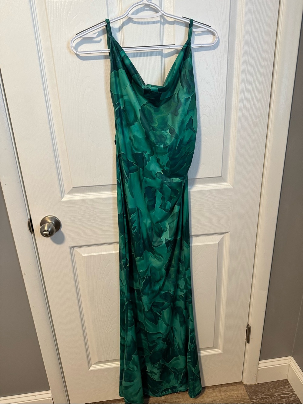 Emerald Green Cowl Neck Slip Dress